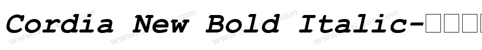 Cordia New Bold Italic字体转换